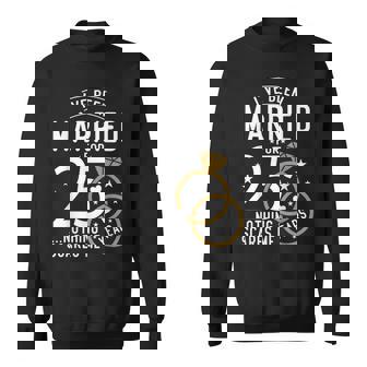 25Th Wedding Anniversary Present For Him & Her Couples Sweatshirt - Thegiftio