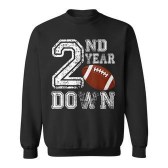 2Nd Year Down Football Lover Second Birthday Boy Party Sweatshirt - Monsterry