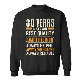 30 Years Of Service 30 Years Of Work Sweatshirt - Thegiftio UK