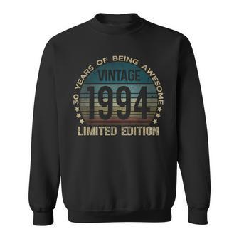 30Th Birthday 30 Year Old Vintage 1994 Limited Edition Sweatshirt - Thegiftio UK