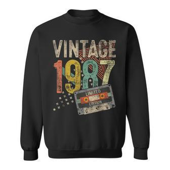 37 Year Old Vintage 1987 Decoration 37Th Birthday Sweatshirt - Seseable