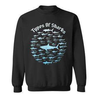 38 Types Of Shark Academic Educational Ocean Sweatshirt - Monsterry CA