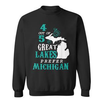 4 Out Of 5 Great Lakes Michigan Michigander Detroit Sweatshirt - Monsterry