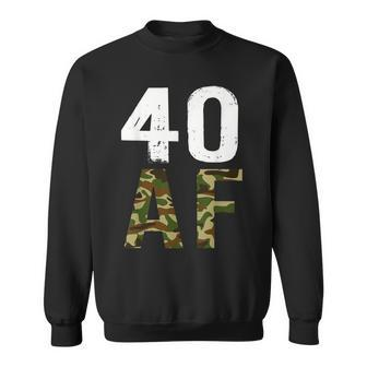 40 Af Vintage 40Th Birthday Military Sweatshirt - Monsterry