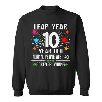 40 Years Old Birthday Leap Year 10 Year Old 40Th Bday Sweatshirt - Seseable