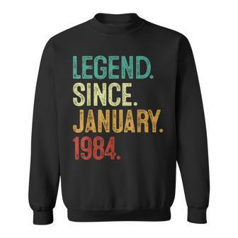 40 Years Old Legend Since January 1984 40Th Birthday Sweatshirt | Mazezy