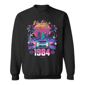 40 Years Old Synthwave Aesthetic Vintage 1984 40Th Birthday Sweatshirt - Monsterry