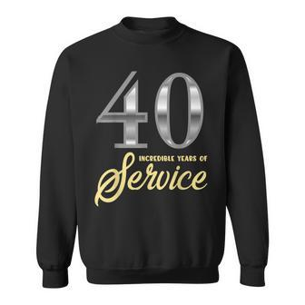 40 Years Of Service 40Th Employee Anniversary Appreciation Sweatshirt - Monsterry
