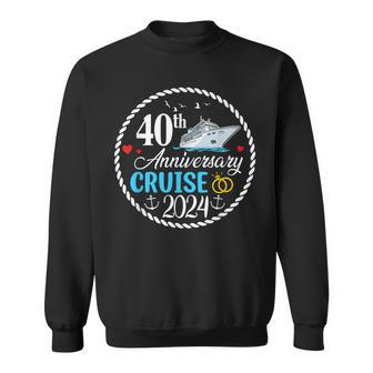 40Th Anniversary Cruise 2024 Matching Couples Wedding Sweatshirt - Monsterry