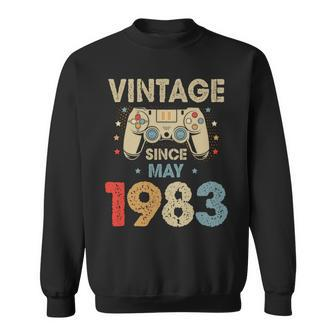 41St Birthday Boy Gamer Vintage May 1983 Bday Sweatshirt - Monsterry UK