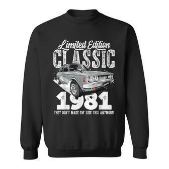 42Nd Birthday Vintage Classic Car 1981 B-Day 42 Year Old Sweatshirt - Monsterry