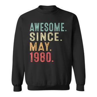 44 Years Old Awesome Since May 1980 44Th Birthday Sweatshirt | Mazezy UK