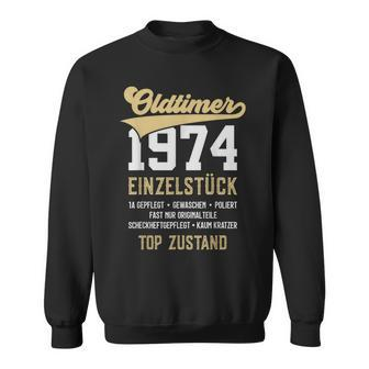 49 Jahre Oldtimer 1974 Vintage 49Th Birthday Black Sweatshirt - Seseable