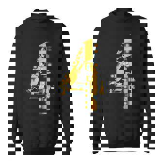 4Th Birthday Boy 4 Year Old Construction Truck Excavator 4 Sweatshirt - Thegiftio UK