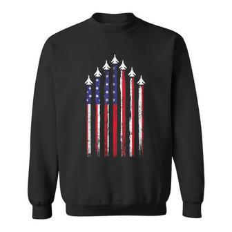 4Th Of July Air Force Veteran Patriotic Fighter Jets Sweatshirt - Monsterry DE