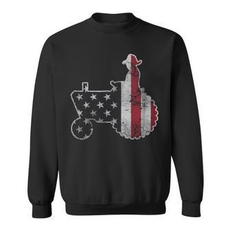 4Th Of July American Flag Tractor Usa Independence Day Sweatshirt | Mazezy