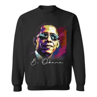 4Th Of July Barack Obama President Portrait Patriotic Sweatshirt - Monsterry DE