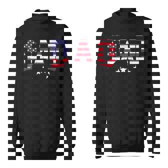 4Th Of July Dad Vintage American Flag Patriotic Father Sweatshirt - Seseable