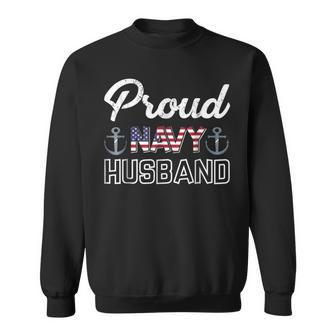 4Th Of July Proud Navy Husband Sweatshirt - Monsterry