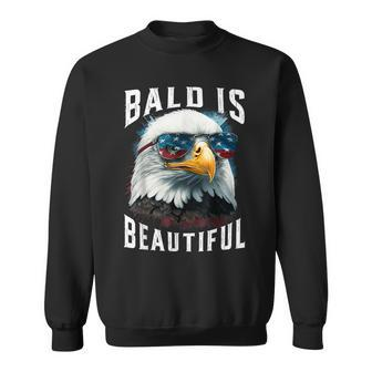 4Th Of July Independence Day Bald Eagle Bald Is Beautiful Sweatshirt - Monsterry AU