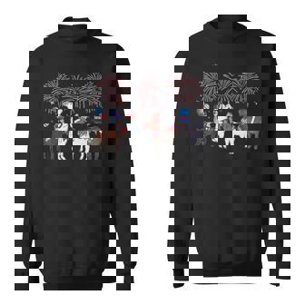 4Th Of July Patriotic Goat Usa American Flag Goat Lovers Sweatshirt - Thegiftio UK