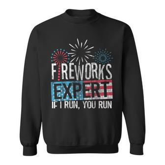 4Th Of July Red White And Blue Fireworks Expert Sweatshirt - Monsterry