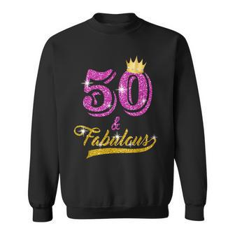 50 And Fabulous 50 Yrs Old B-Day 50Th Birthday Sweatshirt - Thegiftio UK