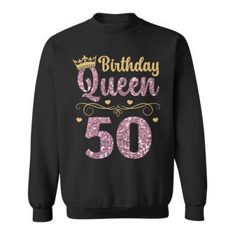 50Th Queen Birthday 50 Years Fift Sweatshirt - Monsterry