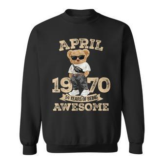 54 Year Old Awesome April 1970 54Th Birthday Boys Sweatshirt | Mazezy