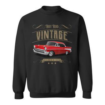 55 56 57 Chevys Truck Bel Air Vintage Cars Hotrod Red Sweatshirt - Monsterry