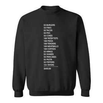 55 Burgers 55 Fries I Think You Should Leave Sweatshirt - Thegiftio UK