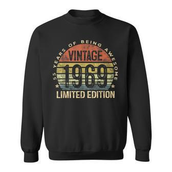55 Year Old Vintage 1969 Limited Edition 55Th Birthday Sweatshirt - Thegiftio UK