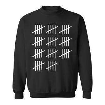 55 Years Old Tally Marks 55Th Birthday Sweatshirt - Monsterry CA