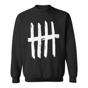 5Th Birthday Outfit 5 Years Old Tally Marks Anniversary Sweatshirt - Monsterry DE