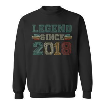 6 Years Old Legend Since 2018 6Th Birthday Sweatshirt - Thegiftio UK