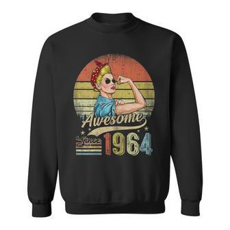 60 Year Old Awesome Since 1964 60Th Birthday Women Sweatshirt | Seseable CA