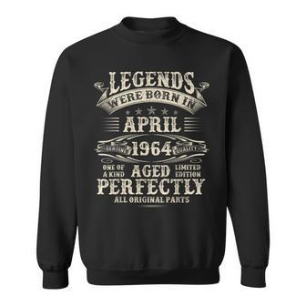 60Th Birthday For 60 Year Old April 1964 Sweatshirt - Thegiftio UK