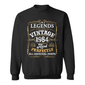 60Th Birthday For Legends Born 1964 60 Yrs Old Vintage Sweatshirt - Monsterry UK