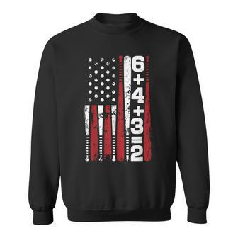 6432 Baseball Bat American Flag Boy Youth Women Sweatshirt - Thegiftio UK