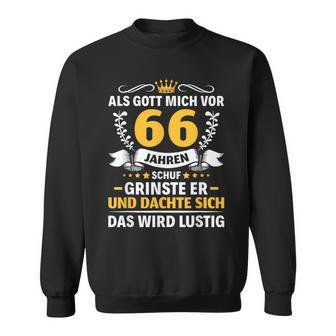 66 Jahre Als Gott Mich Vor 66 Jahen Krab 66Th Birthday S Sweatshirt - Seseable