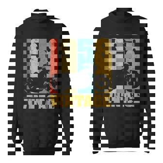 66Th Birthday Biker Retro Vintage 1958 Biker Motorcycle Sweatshirt - Monsterry