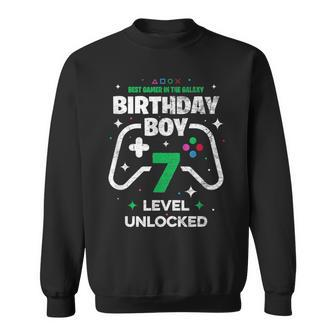7 Birthday Boy Matching Video Gamer Birthday Party Sweatshirt - Thegiftio UK