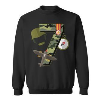 7Th Birthday Camouflage Hero Army Soldier Sweatshirt - Monsterry DE