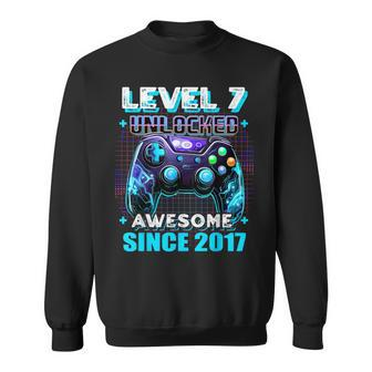 7Th Birthday Gamer 7 Years Old Bday Boy Seven Son Sweatshirt | Mazezy