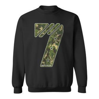 7Th Birthday Soldier 7 Year Old Military Themed Camo Sweatshirt - Monsterry DE