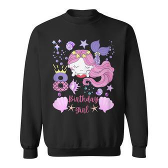 8 Geburtstag Meerjungfrau Prinzessin 8 Jahre Mädchen Sweatshirt - Seseable