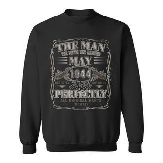 80 Year Old Birthday For May 1944 Birthday Vintage Sweatshirt - Monsterry DE