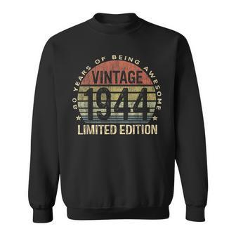 80 Years Old Vintage 1944 80Th Birthday For Women Sweatshirt - Seseable