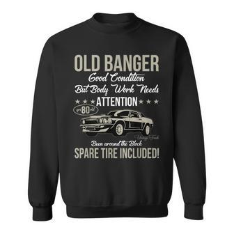 80Th Birthday Vintage Old Banger 80 Years Old Retro Sweatshirt - Thegiftio UK