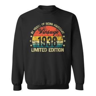 86 Year Old 86Th Birthday Vintage 1938 Limited Edition Sweatshirt - Monsterry AU